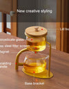 Automatic Glass Teapot Set,  Diversion, Rotating, Lazy Kungfu, Drinking, 1 Set