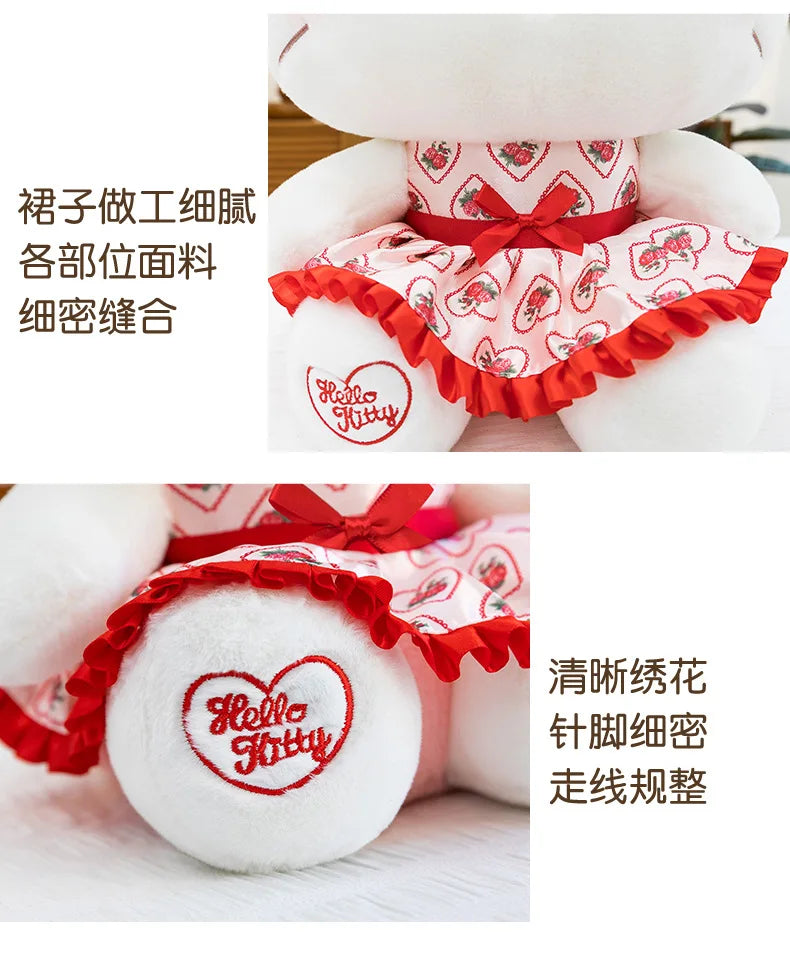 Cute Rose Cat Character Plush Stuffed Doll Toy