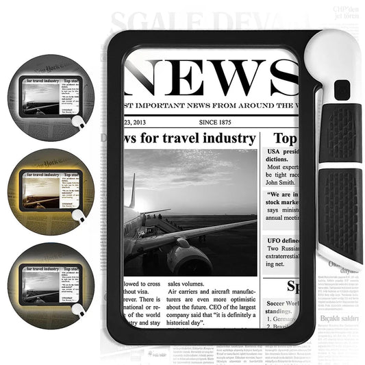 5X LED Handheld Magnifying Glass with 48 Lights Foldable Reading Magnifier