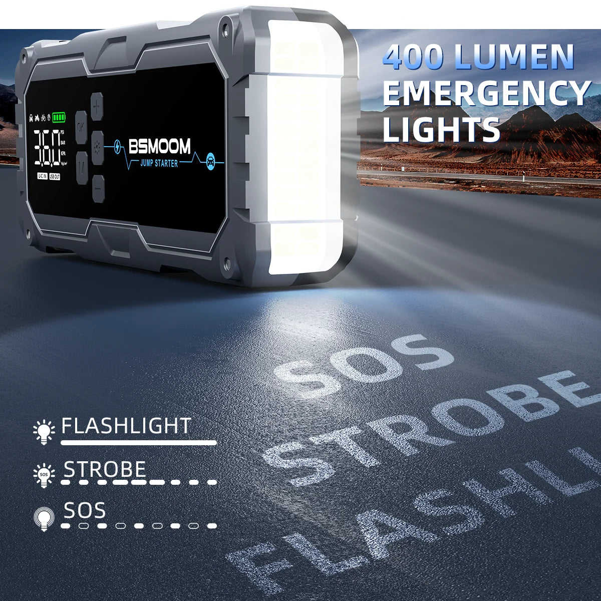 Car Jump Starter with Air Compressor, 6000A/7000A Portable Car Battery Booster (ALL Gas/10.0L Diesel) with 160PSI