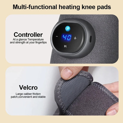 Heated Knee Massager Shoulder Brace Adjustable Vibrations And Heating Modes Heating Pad For Knee Elbow Shoulder Relax Legs