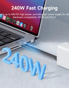 USB4 Data Cable 40Gbps USB C to Type C Short Cable PD 240W 8K 60Hz for Thunderbolt 3/4 iPhone 15 Pro Max SSD Power Bank