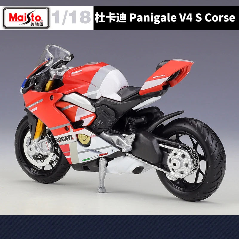 1 18 Scale Ducati Panigale V4S Corse Diecast Motorcycle Model