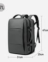 Aesthetic Men Business Backpack School Expandable USB Bag, Large Capacity 17.3 Laptop Waterproof Fashion Travel Backpack