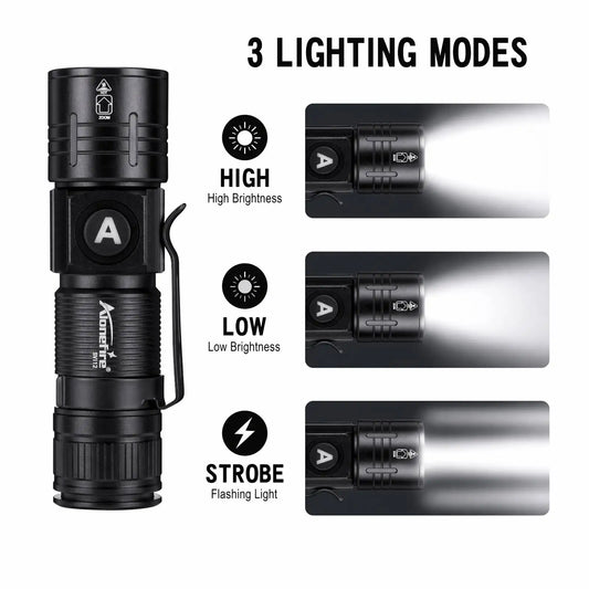 5W Zoomable Rechargeable LED Flashlight