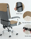 Office Chair Cover Anti-slip Long Boss Office Chairs Pad 1piece with Elastic Strap Swivel Computer Dust Armchair Slipcover