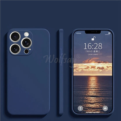 For iPhone 16 Pro Max Case Liquid Silicone Plain Rubber TPU Protect Case For iPhone 16 Pro Max Cover TPU Phone Shockproof Cover