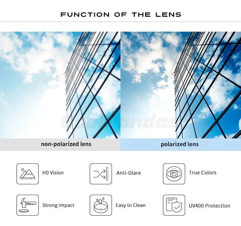 Aluminum Square Polarized Photochromic UV400 Day Night Driving Sunglasses for Men Women