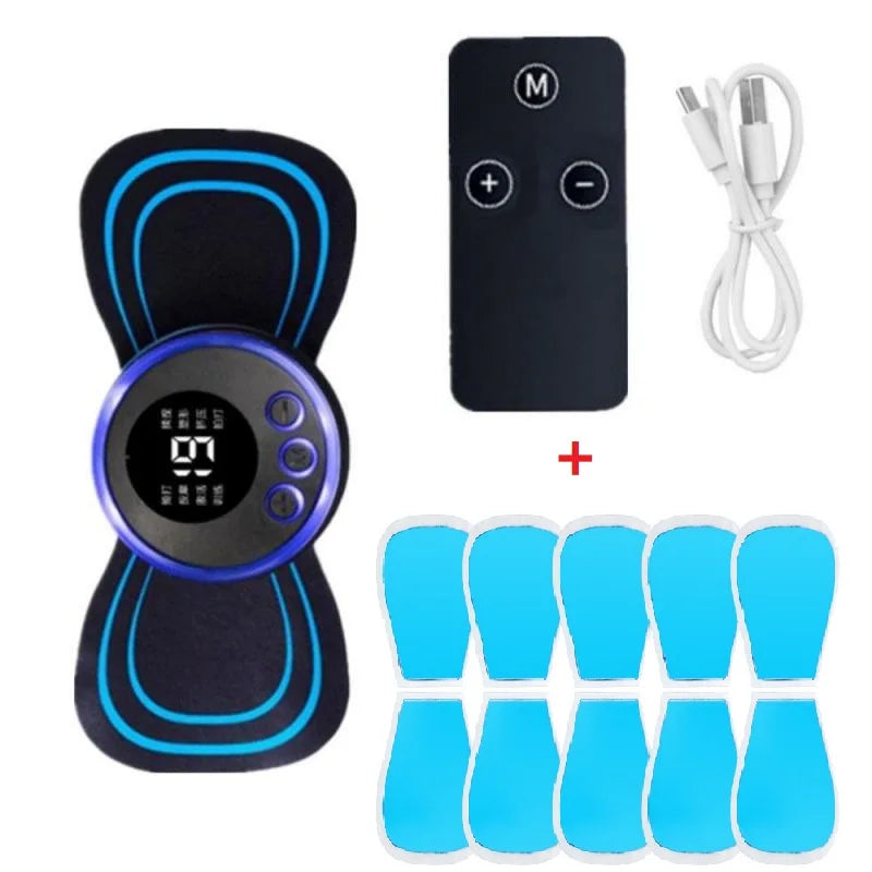 Upgraded Mini Electric Pulse Neck Massager 8 Modes 19 Gears Back Shoulder Muscle Pain Relief Tool Body Massage Relax Fitness Ins