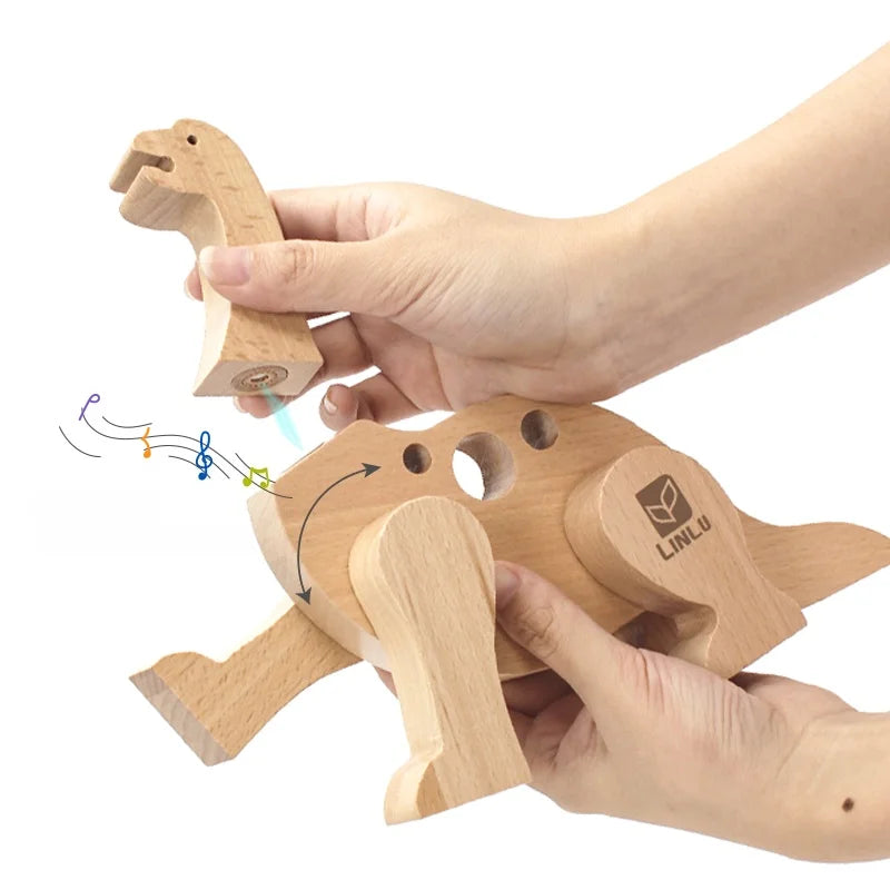 Wooden Dinosaur Cartoon Assembly Puzzle