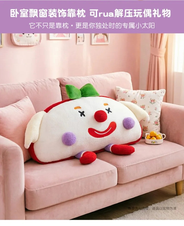 Cute Toast Clown Plush Toy Soft Bread Pillow