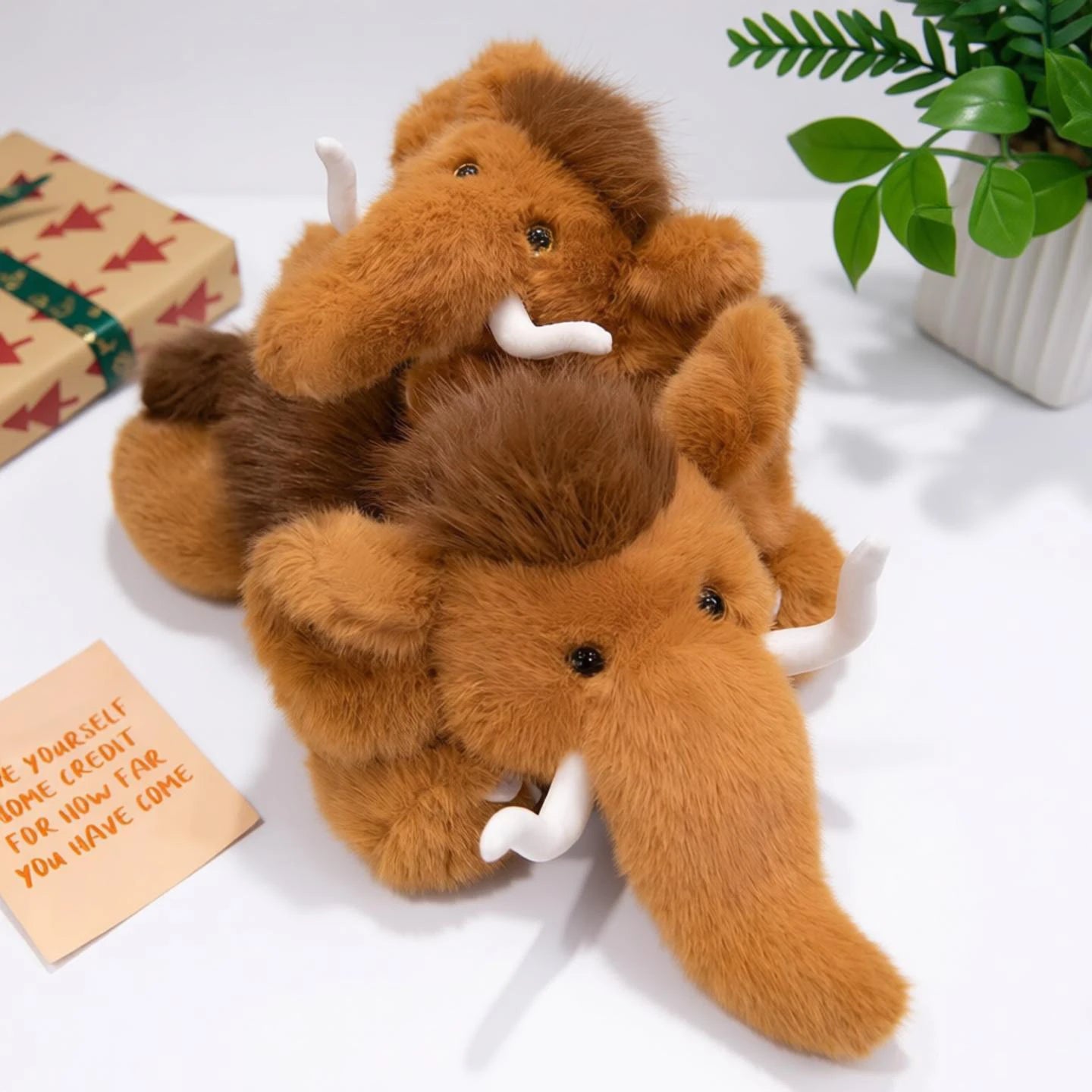 Mammoth Plush Stuffed Animal Soft Elephant Pillow