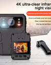 4K HD Mini Camera Police Recorder With Hd Ips Screen Hd Police Body Camera, Can Wear A Portable Body Camera