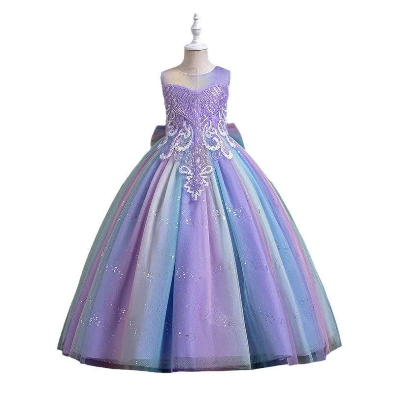 Girls Princess Ball Gown Fluffy Tulle Puffy Dress for Birthday Christmas Pageant Flower Girl Wedding Dress