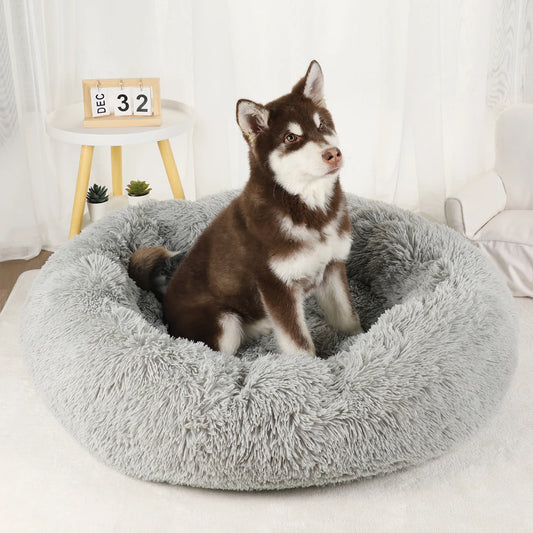 Washable Plush Dog Bed Fluffy Pet Sofa Cushion
