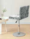1PC Shiny Velvet Short Bar Chair Covers Stretch Back Bar Stool Covers Small Size Dining Barstool Slipcovers Party Banquet Decor