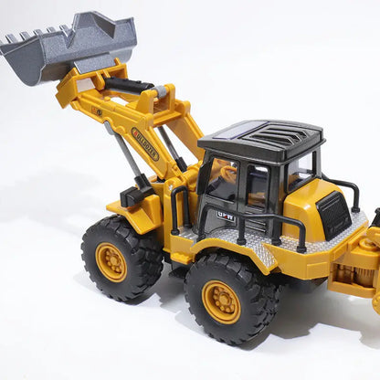 2in1 Engineering Diecast Set Toys for Boys Alloy Tractor Excavator Bulldozer Kids Truck Children Diecast Farm Vehicle Model Gift