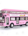 1/36 Double-decker Bus Model Car Toy Alloy Diecast Sound Light Metal Vintage London Autobus Models Toys Collection s Gifts