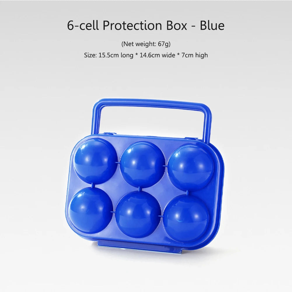 6-Grid Portable Egg Storage Box – Shockproof & Drop-Resistant Refrigerator Egg Organizer Case