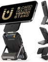 Tripod Phone Stand Credit Card Holder for iPhone 16/15/14/13/12 Adjustable Phone Stand Compatible with MagSafe