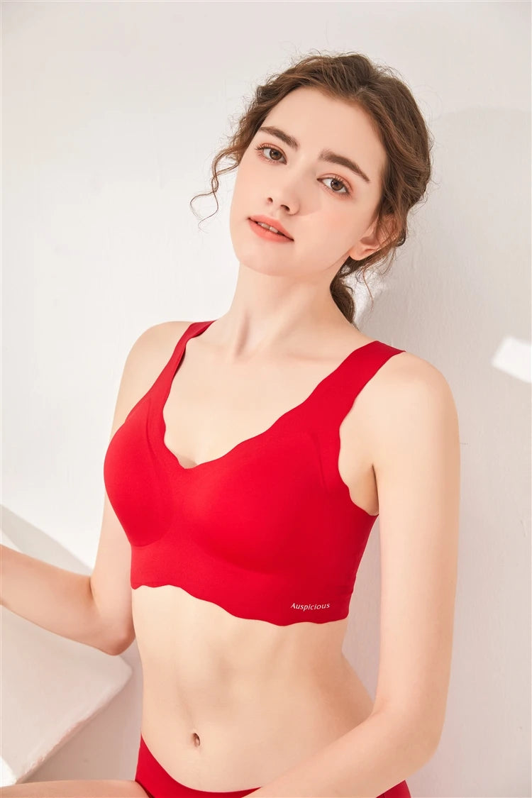 Women’s 2-Piece Seamless Bra & Panties Set – Soft, Wire-Free,