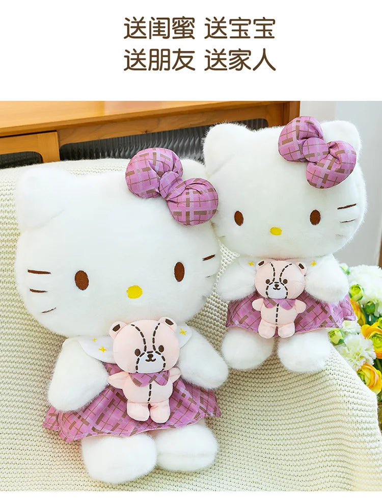 Purple Retro Cat Character Plush Stuffed Doll Toy