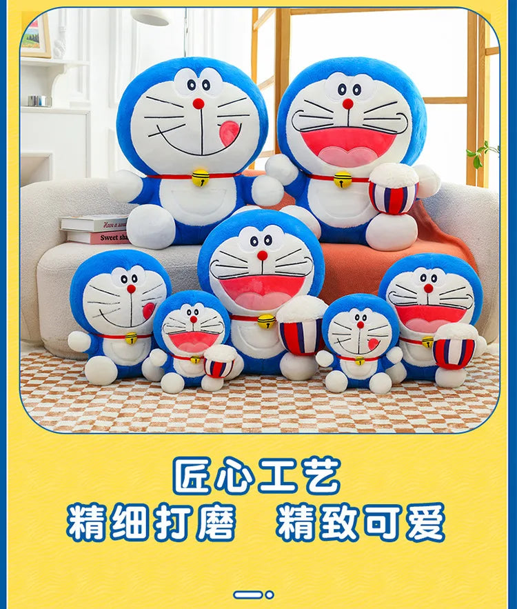 Cute Blue Cat Plush Toy Soft Huggable Stuffed Animal