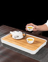 Bamboo Tea Tray Home Living Room Kungfu Tea Set Small Tea Tray Draining Dry Soaking Table Storage Wet And Dry Use