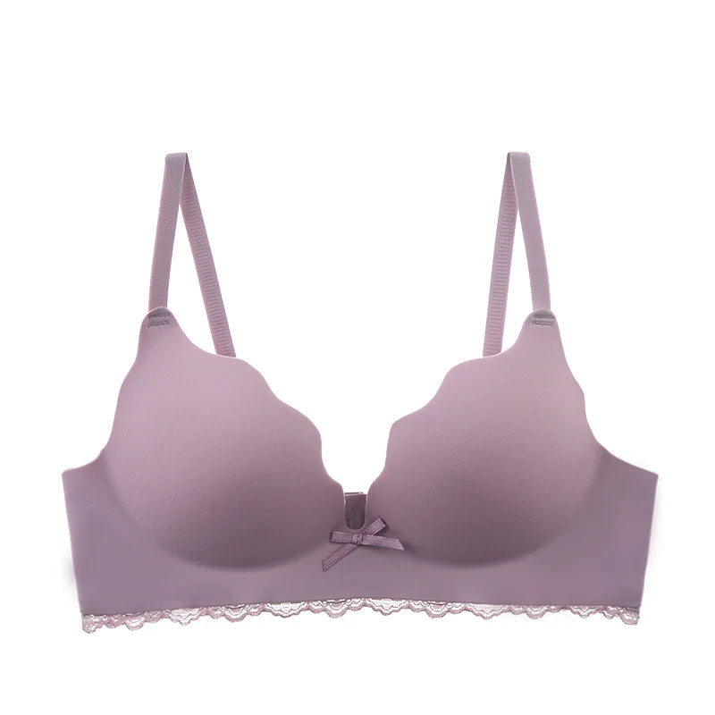 Women’s Brand Low-Cut Push-Up Bra – Soft, Comfortable Wireless Fashion Bralette