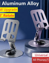 720 Rotate Aluminum Alloy Portable Tablet Holder For iPad Adjustable Flexible Folding Lazy Desktop Live Mobile Phone Stand Mount