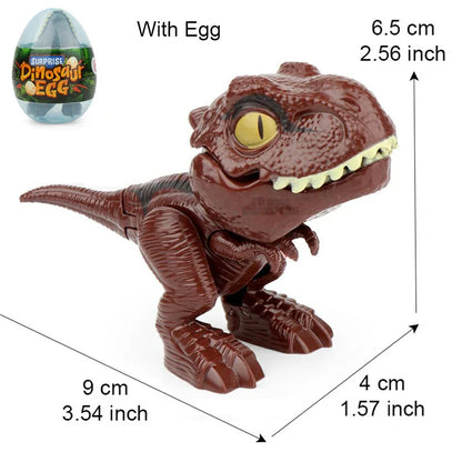 Finger Dinosaur Figure Jurassic Model Dino Park Egg Toy for Children Biting Hand Fidget Tricky Pteranodon Mosasaurus Joints Gift