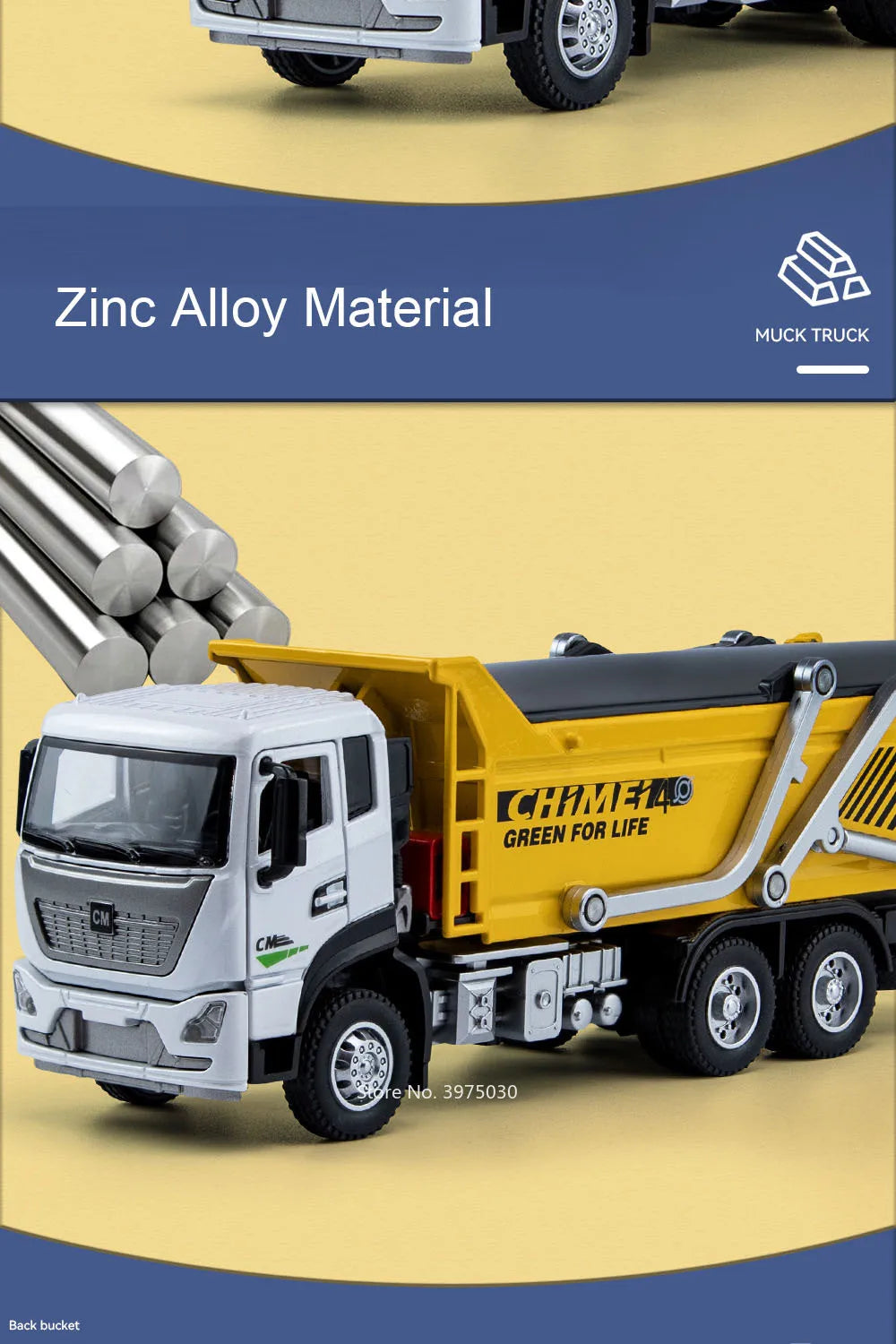 1/32 Dregs Transportation Vehicle Alloy Diecast Toy Model Cars Light Sound Muck Truck Doors Opened Engineering Vehicles