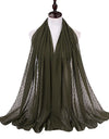 70*175cm Muslim Chiffon Hijab Shawls Scarf Women Solid Color Head Wraps Women Hijabs Scarves Ladies Foulard Femme Muslim Veil