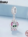 925 Sterling Silver Bi Color Sea Turtle Charms Toucan Pendant Red Crown Beads