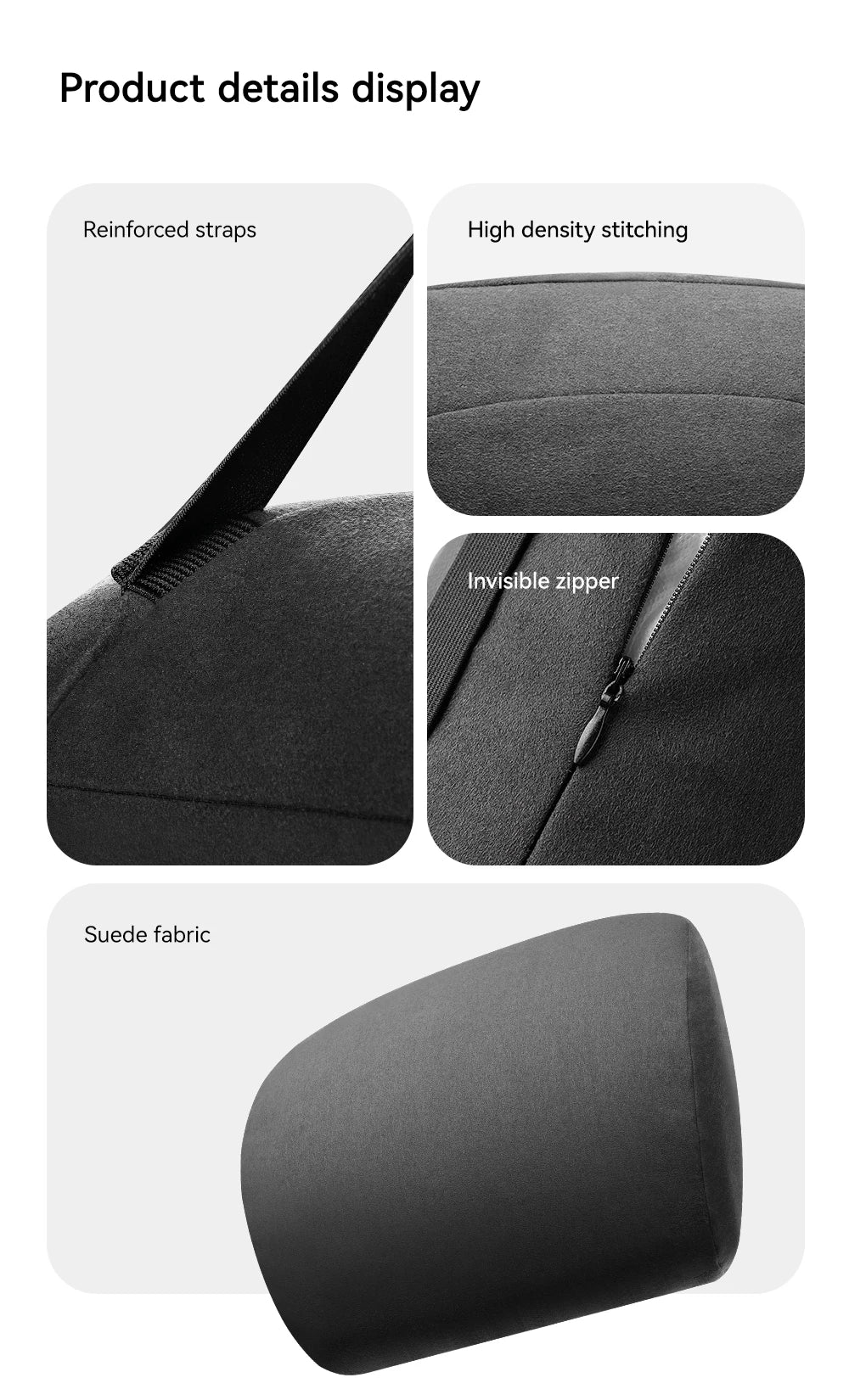 Memory Foam Neck Pillow and Lumbar Support Cushion for Tesla Model 3 Y X S