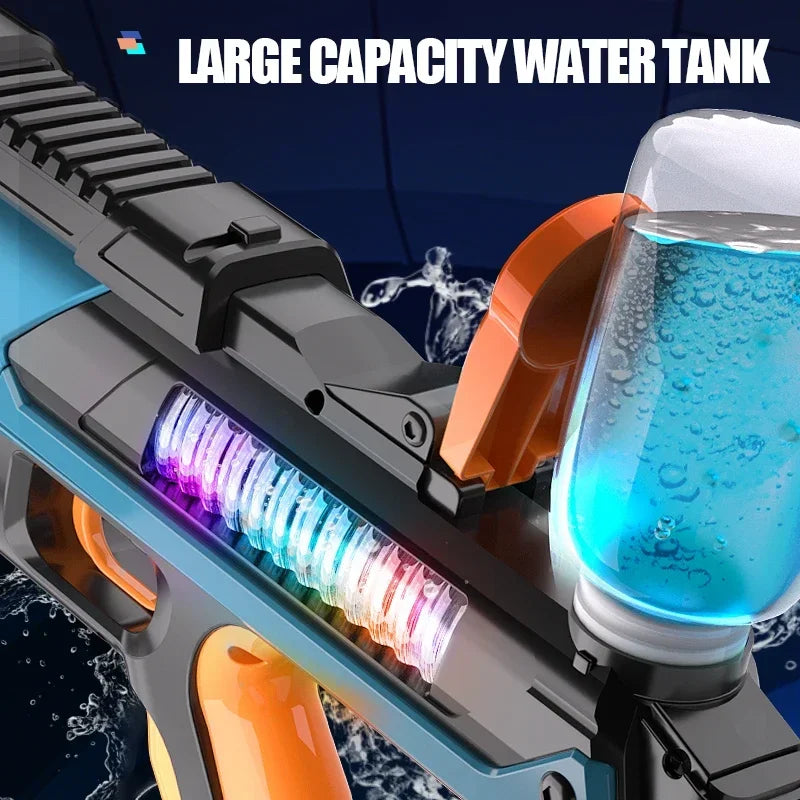 Full Electric Automatic Water Storage Gun – Portable Rechargeable Water Blaster for Summer Outdoor Play