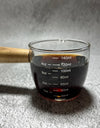 50/75/100/140ml Wood Handle Glass Espresso Measuring Cup Single Mouth Milk Jug Coffee Supplies Clear Kitchen Measure Mug
