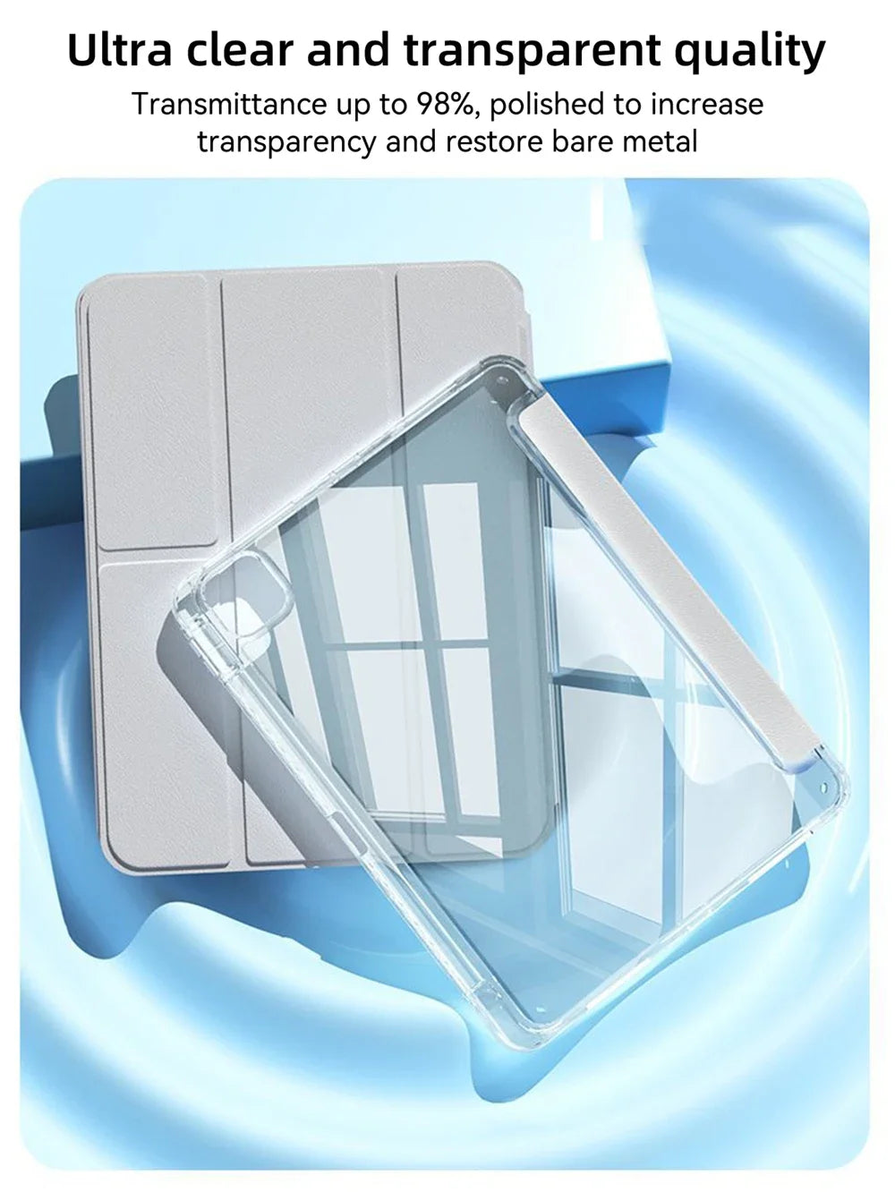 Clear Case For iPad Pro 11 iPad 10.2 7th 8th 9th 10th Gen Cover iPad Air 6 5 4 3 10.2 10.9 13 12.9 M2 M4 mini 6 7 8.3 Clear Case