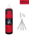 100/120cm Unfilled Heavy Punching Bag Professional Boxing Sandbag with Hanging Accessorie for MMA Muay Thai Kickboxing Taekwondo