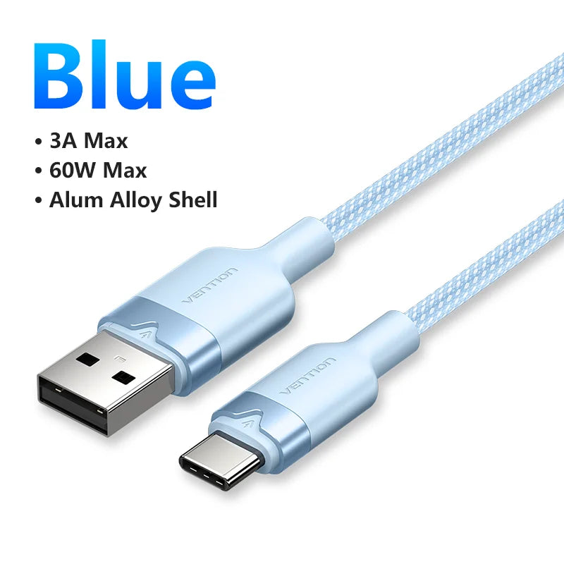 USB C Cable Quick Charge 3.0 USB Cable Fast Charging Cable Type C for Huawei Xiaomi 13 USB-C Charger Wire Data Cable