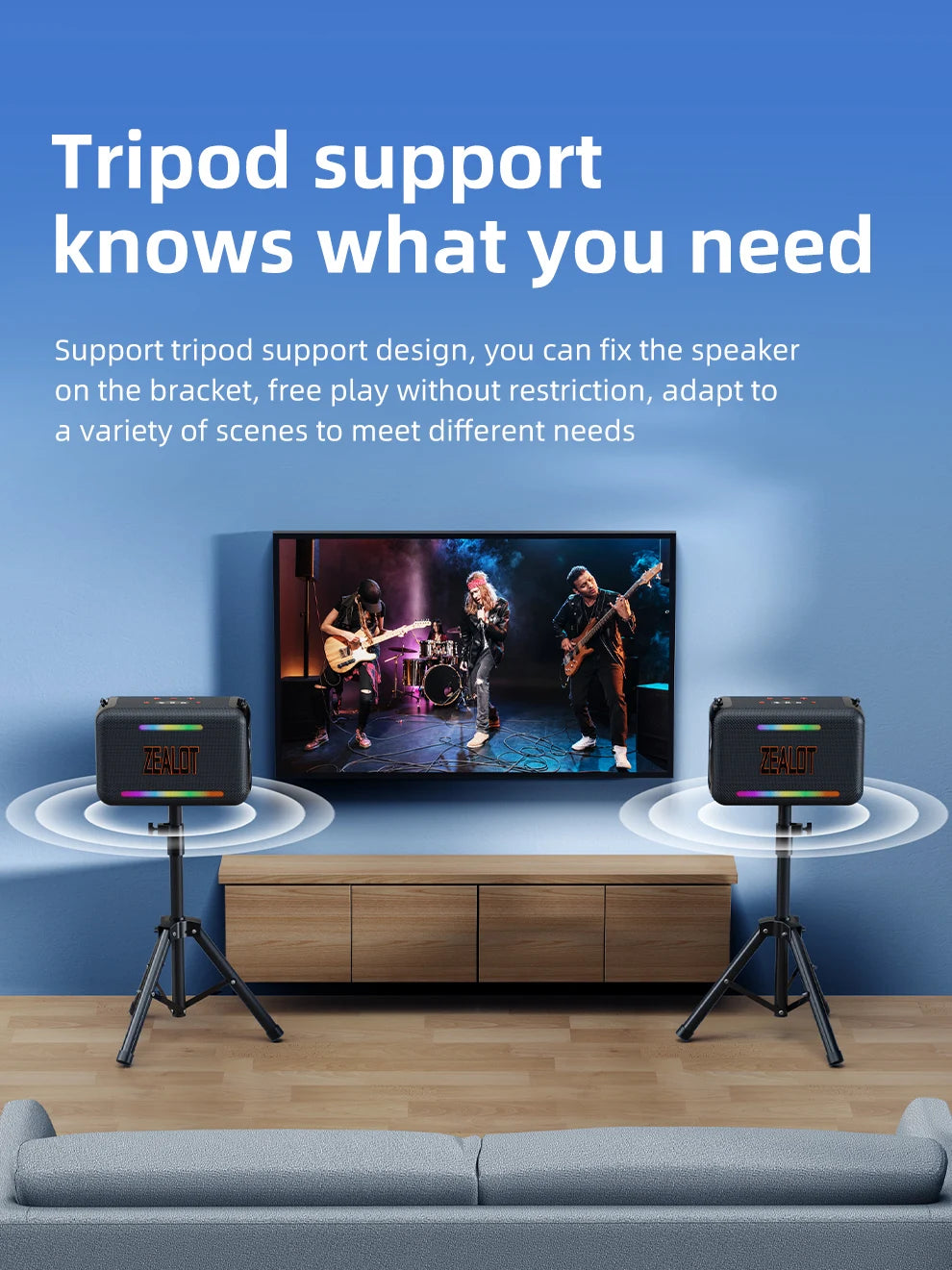 120W RGB Portable Bluetooth Speakers, Massive Bass Party Boombox IPX6 Waterproof Speaker Large, Loud Outdoor Speaker