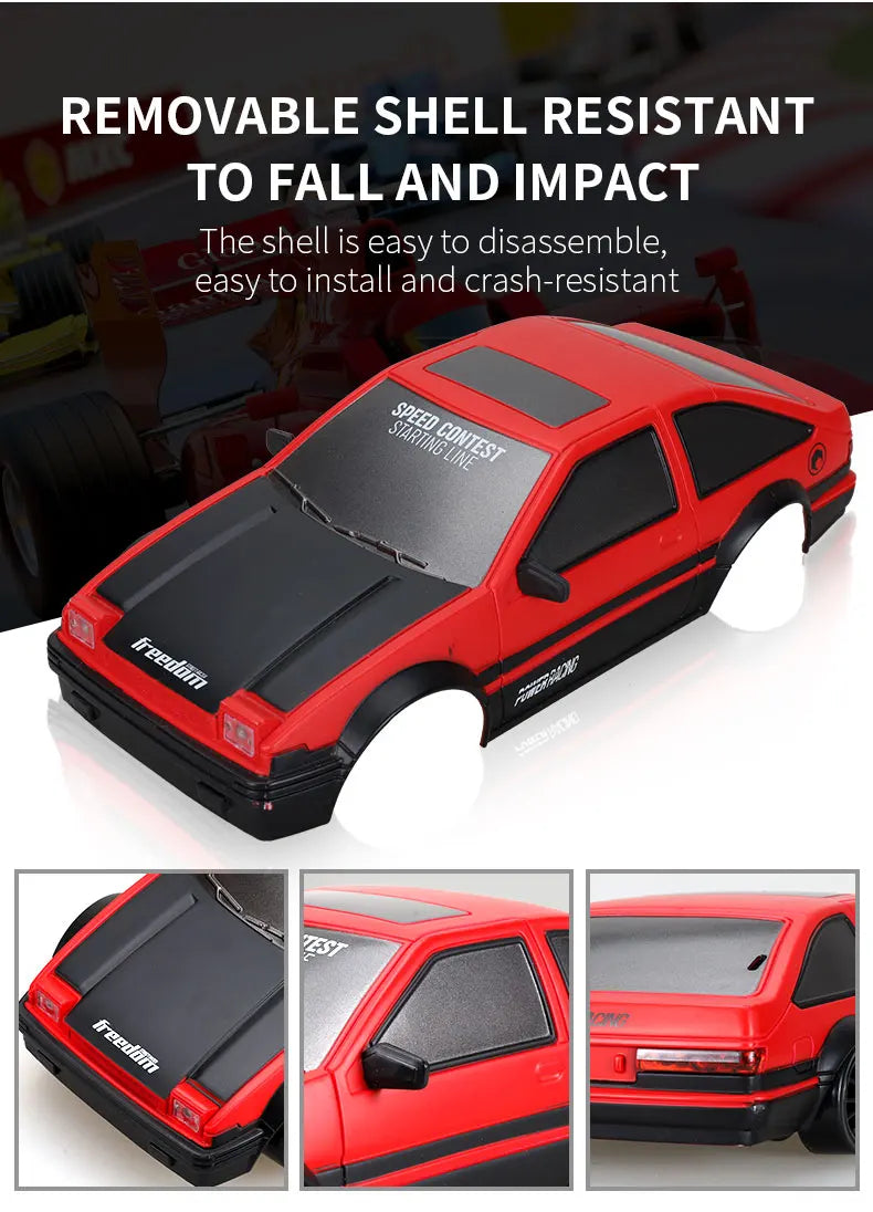 2.4G Drift Rc Car 4WD RC Drift Car Toy Remote Control GTR Model AE86 Vehicle Car RC Racing Car Toy for  Christmas Gifts