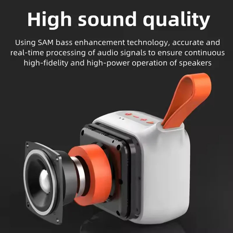 Xdobo Prince 1995 portable wireless Bluetooth speaker 15W outdoor cycling card insertion subwoofer TF/AUX/MP3 mini music player