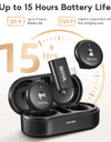 Omic D/U Wireless Lavalier Lapel Mini Microphone Condenser Mic for iPhone iPad Android Smartphone Video Live Broadcast Vlog