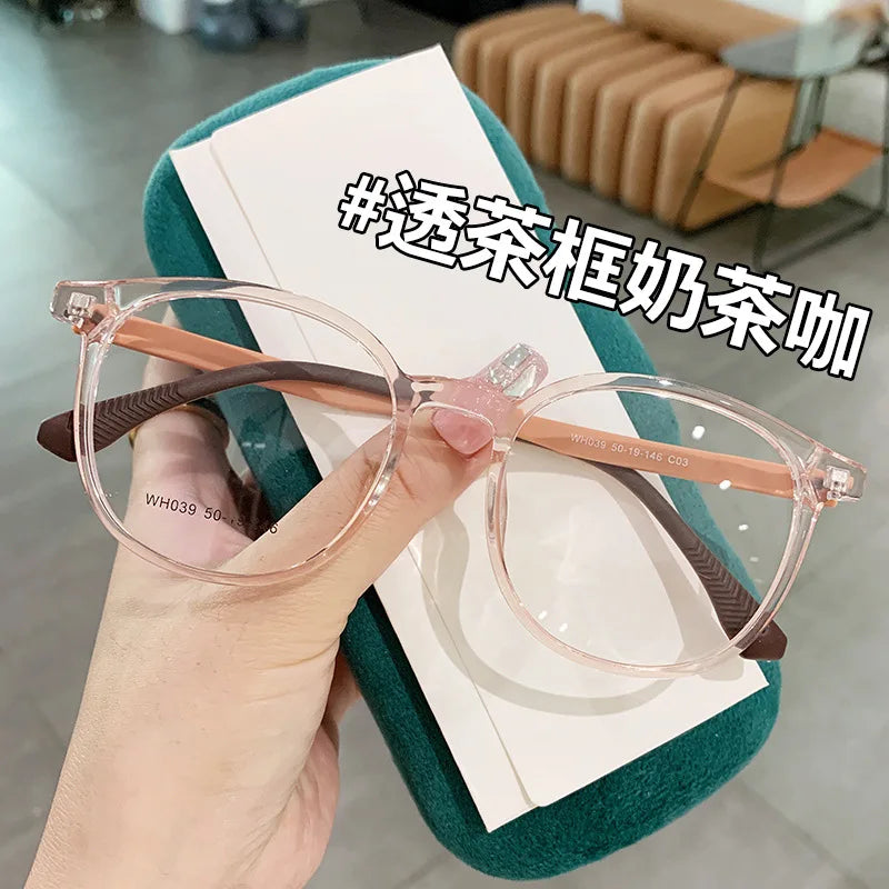 Fashionable face-shaping plain glasses