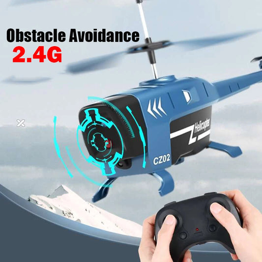 2.4G Rc Helicopters 3.5CH Remote Control Airplane with Lights Obstacle Avoidance Drone Radio Controlled Plane Toys for Boy Gift