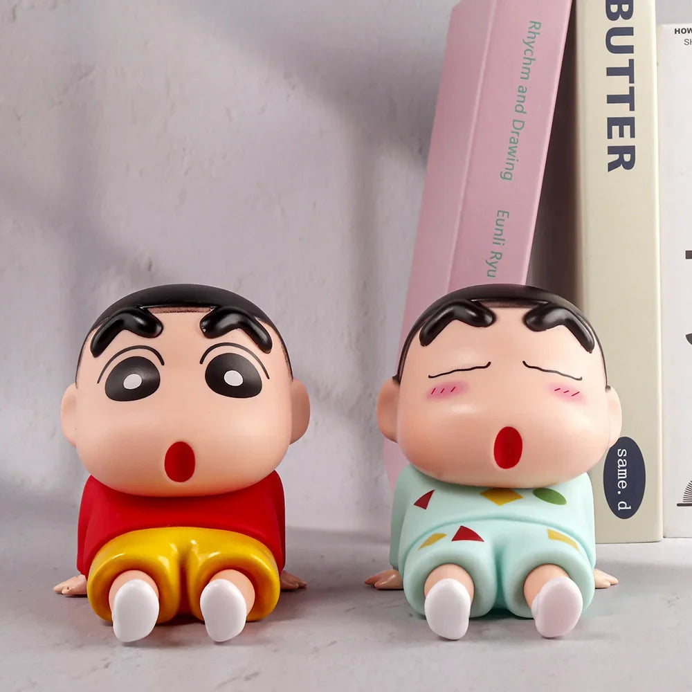 Crayon Shin Chan Anime Figure Phone Holder Desktop Ornament