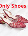 African Wedding Shoes and Bag Set with Rhinestone Italian Design Shoes with Matching Bags Nigerian Lady Party Pumps