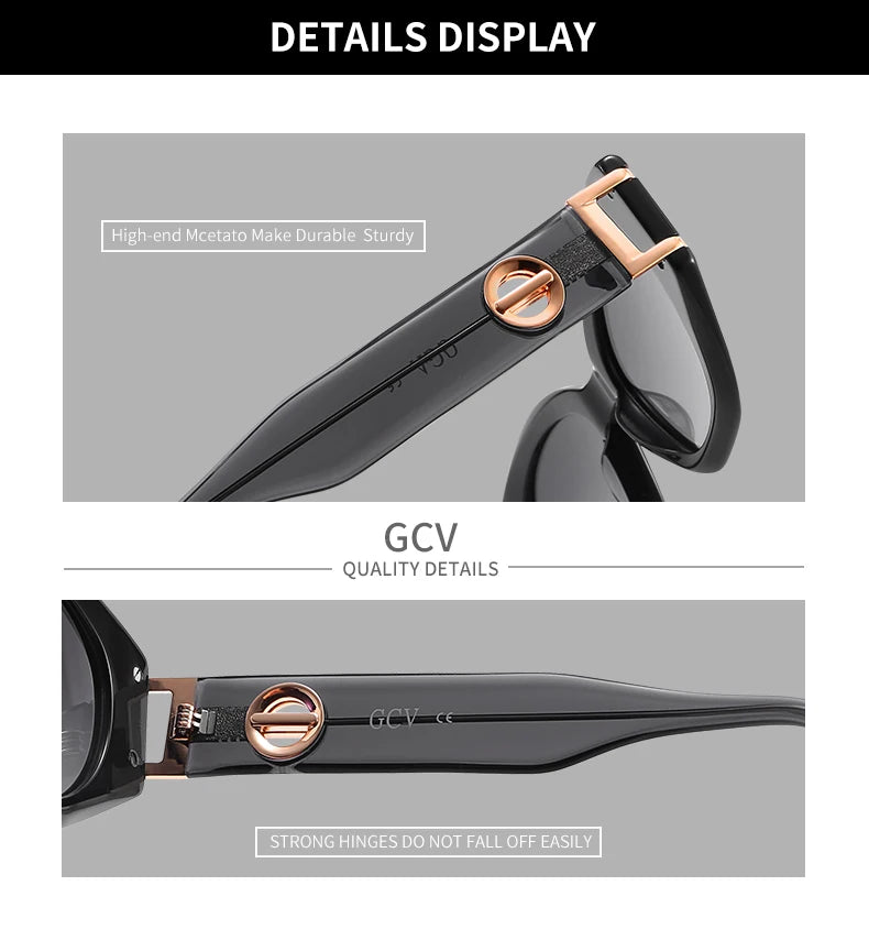 Cat Eye Acetate Polarized UV400 Avant-Garde Fashion Sunglasses for Women Luxury Party Eyewear