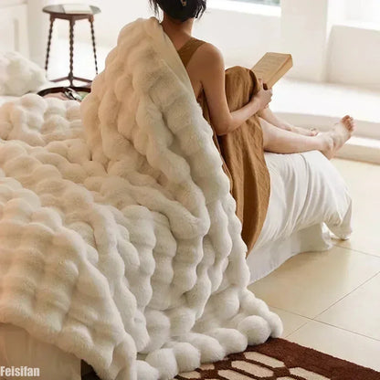 Tuscan Imitation Fur Blanket Super Comfortable Sofa Throw Flannel Fleece Winter Warmer Blankets